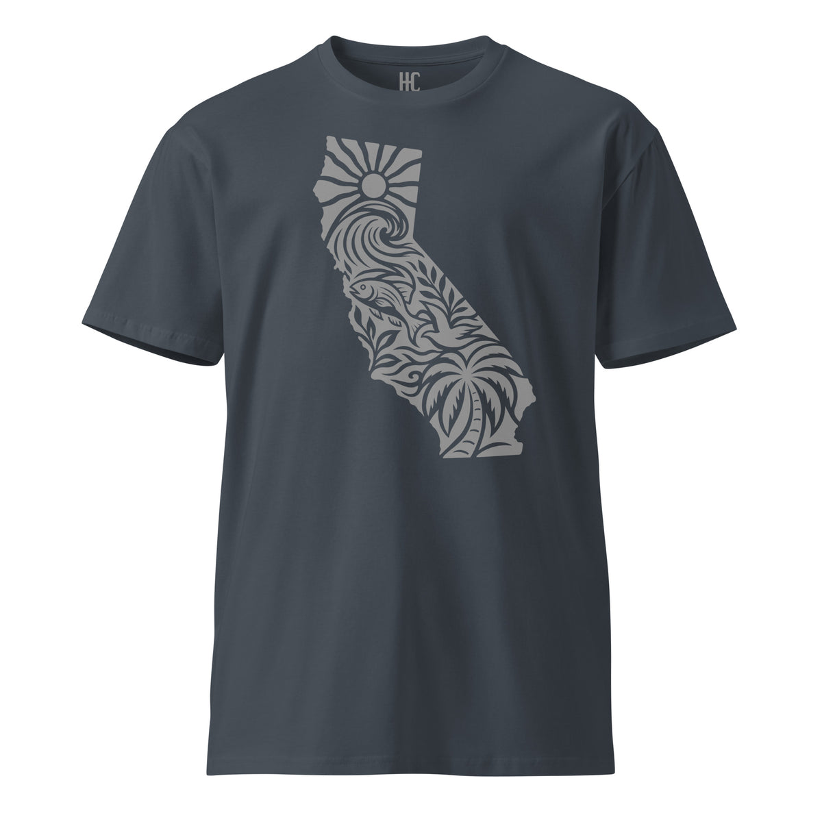 CA Soul Premium Tee — Petrol Blue, front