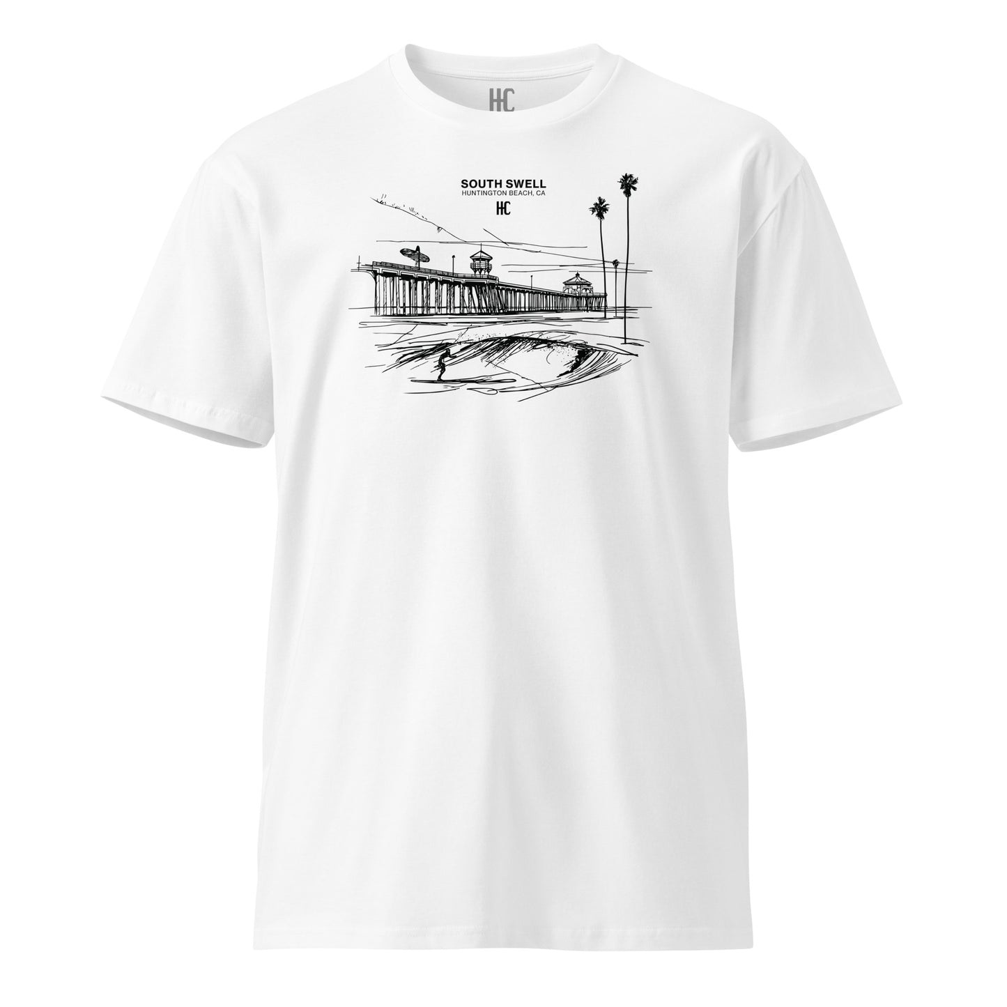 South Swell Premium Tee — White, front