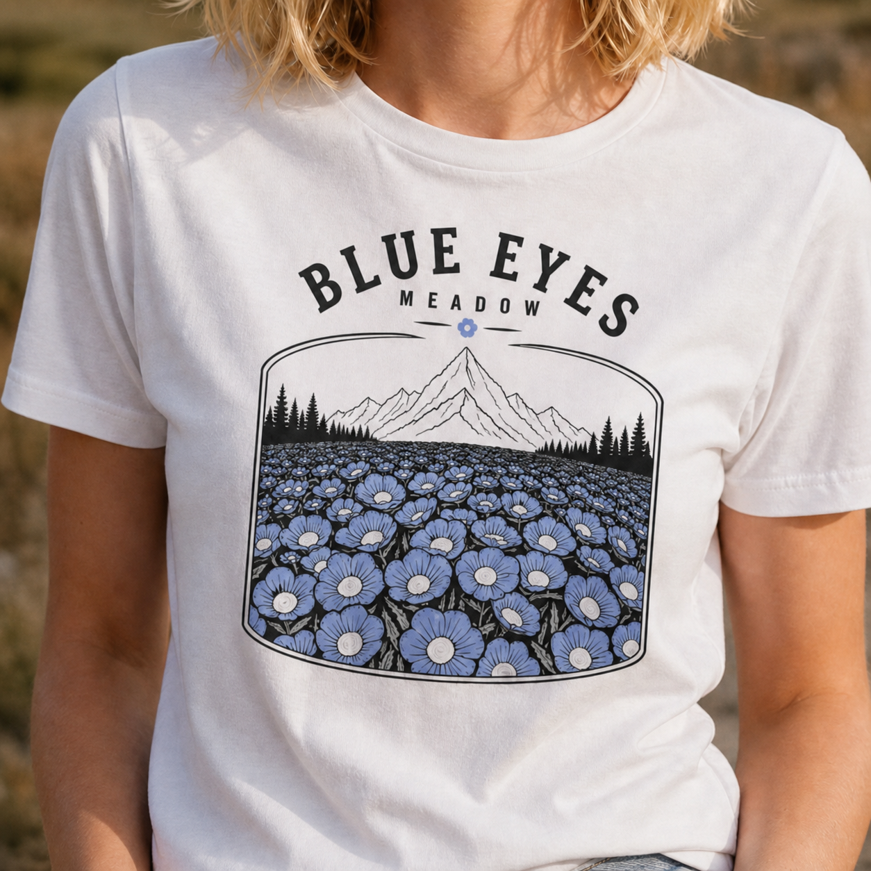 "Blue Eyes Meadow" Supersoft Tee (Women's)
