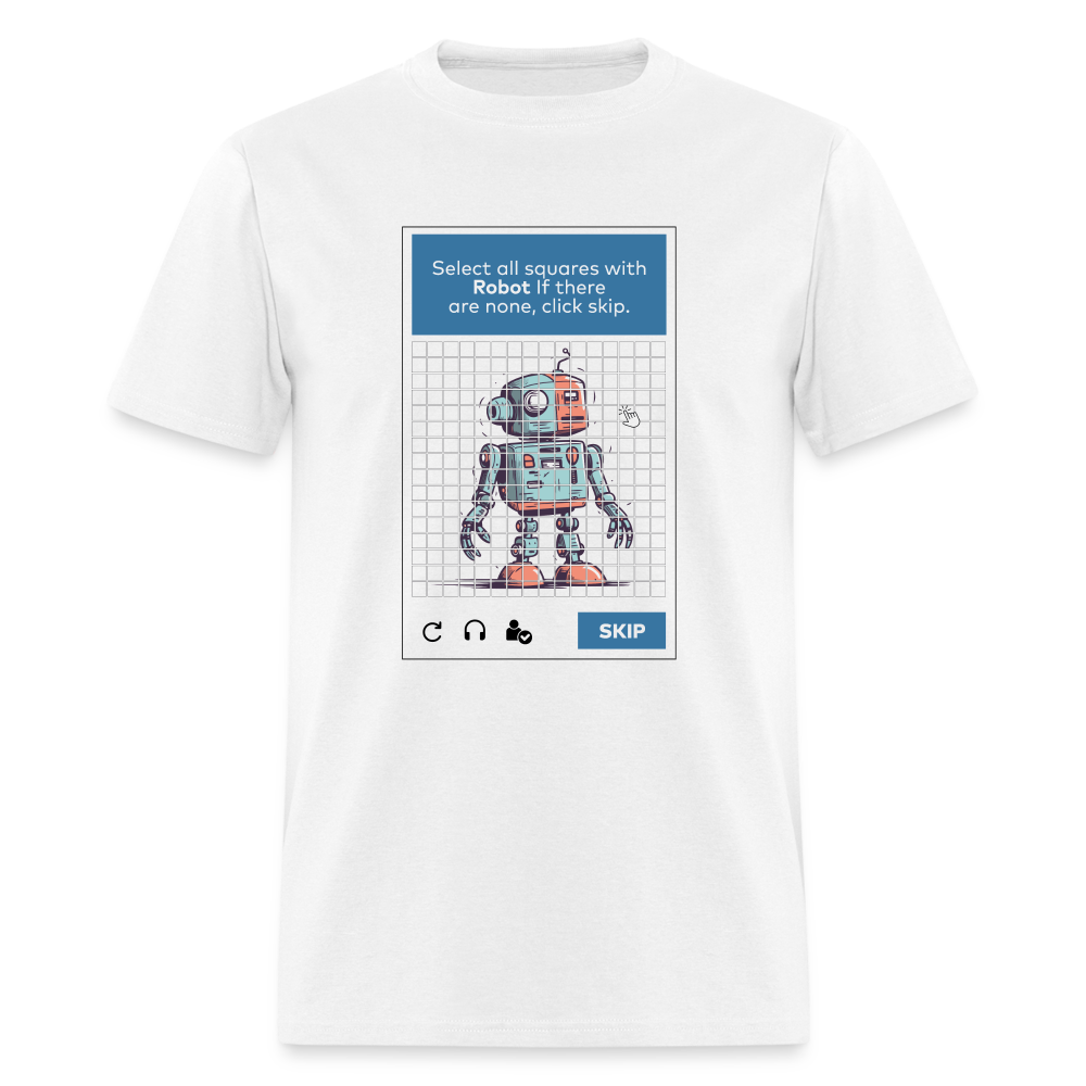 256 Tile Robot Captcha Classic T-Shirt - white