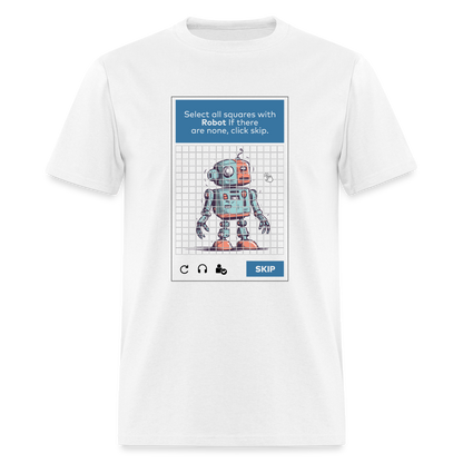 256 Tile Robot Captcha Classic T-Shirt - white