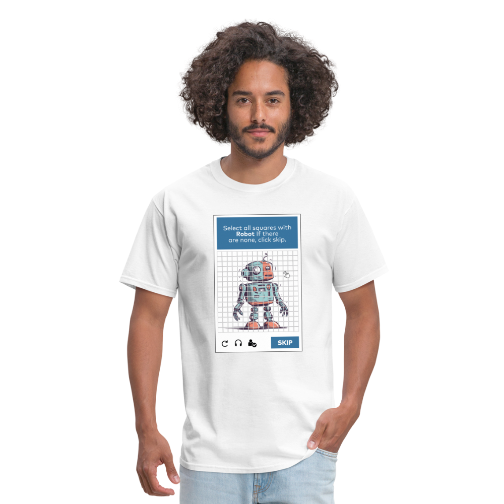 256 Tile Robot Captcha Classic T-Shirt - white