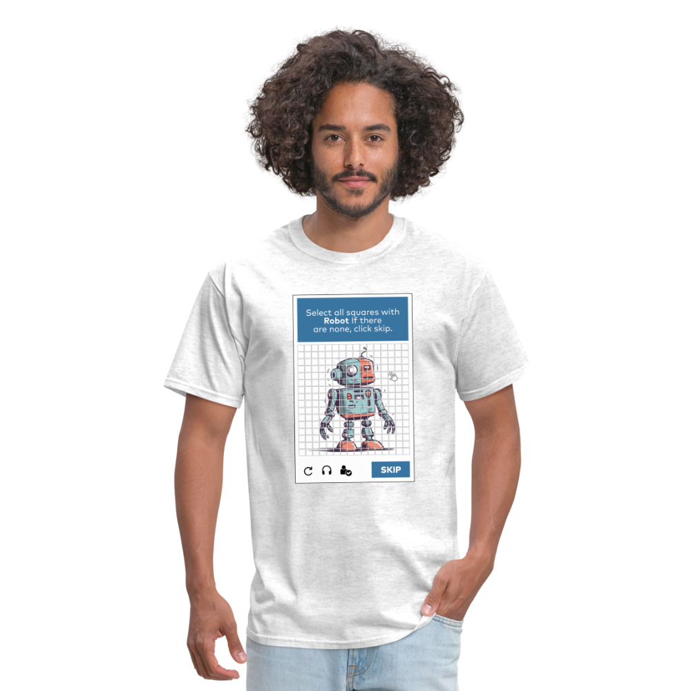 256 Tile Robot Captcha Classic T-Shirt - light heather gray