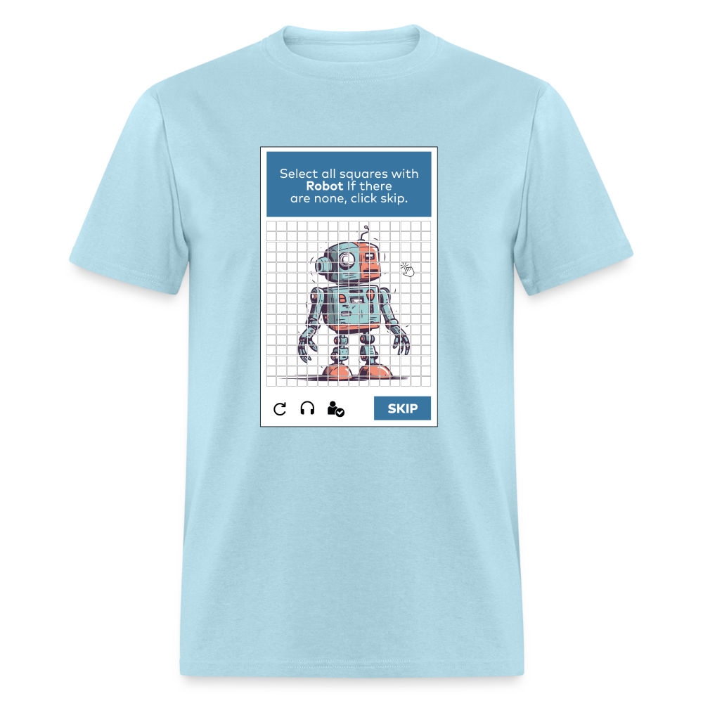 256 Tile Robot Captcha Classic T-Shirt - powder blue