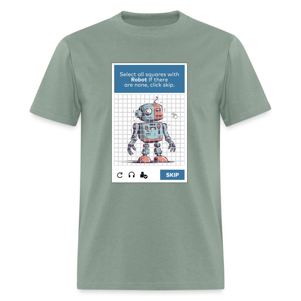 256 Tile Robot Captcha Classic T-Shirt - sage