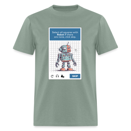 256 Tile Robot Captcha Classic T-Shirt - sage