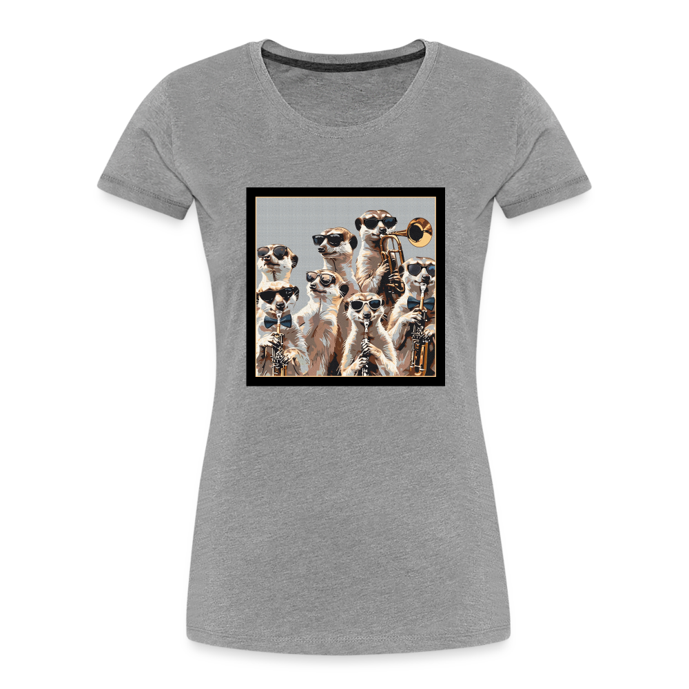 "Meerkat Brass Band" Women’s Premium Organic T-Shirt - heather gray