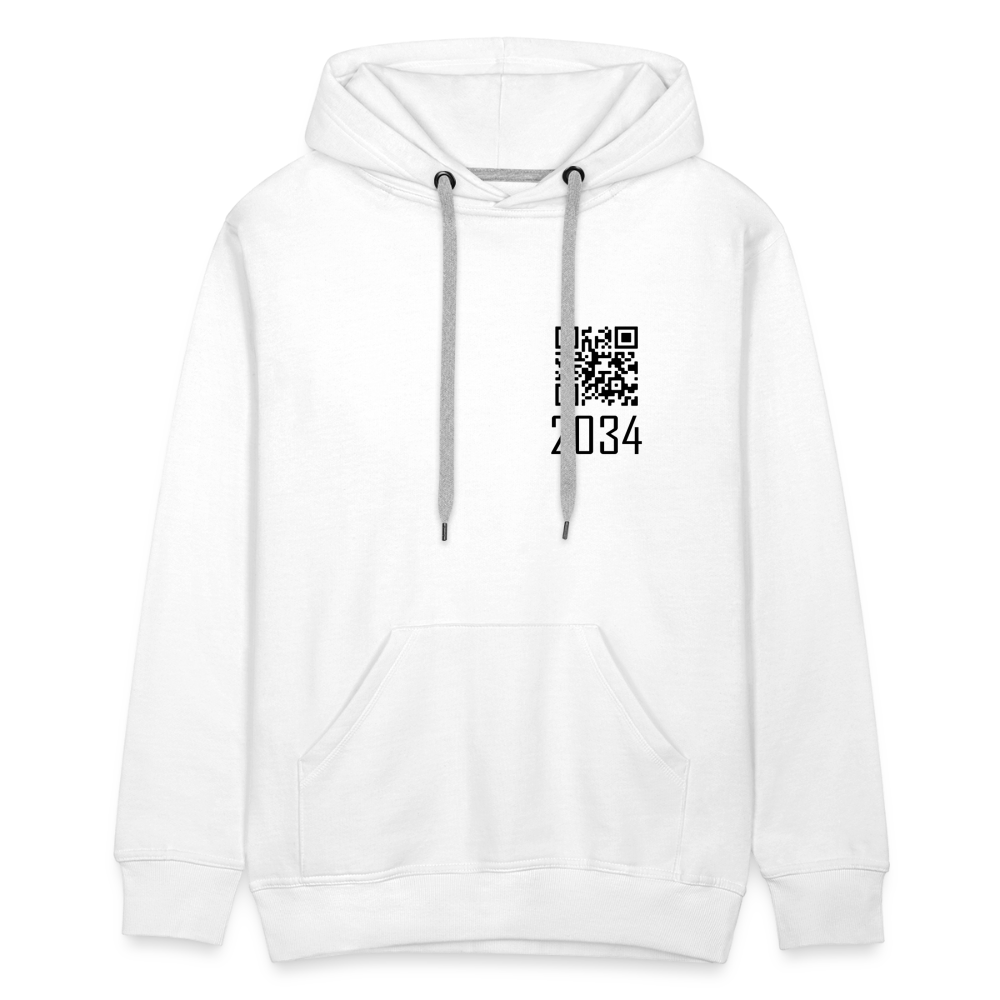 "2034 QR Girl" Unisex Thick Hoodio - white