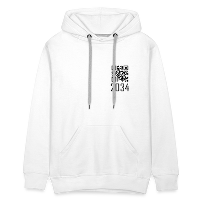 "2034 QR Girl" Unisex Thick Hoodio - white