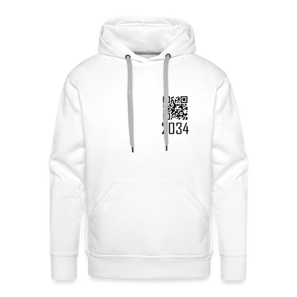 "2034 QR Girl" Unisex Thick Hoodio - white