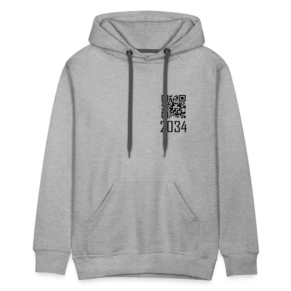 "2034 QR Girl" Unisex Thick Hoodio - heather grey