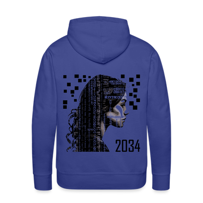 "2034 QR Girl" Unisex Thick Hoodio - royal blue