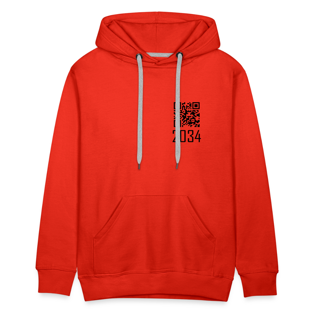 "2034 QR Girl" Unisex Thick Hoodio - red