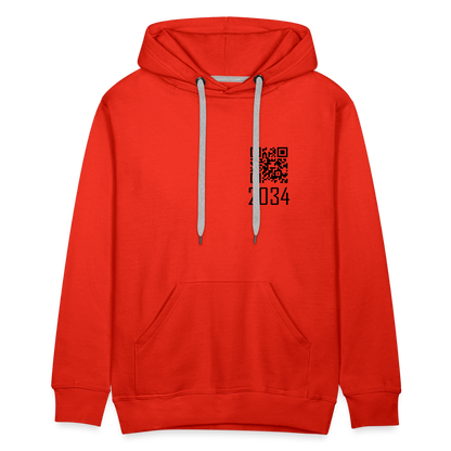 "2034 QR Girl" Unisex Thick Hoodio - red