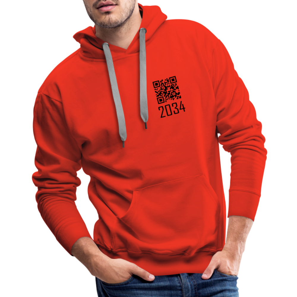 "2034 QR Girl" Unisex Thick Hoodio - red