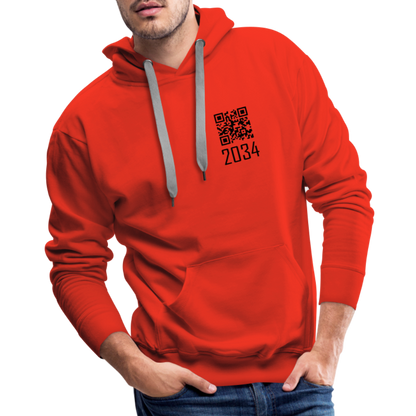 "2034 QR Girl" Unisex Thick Hoodio - red