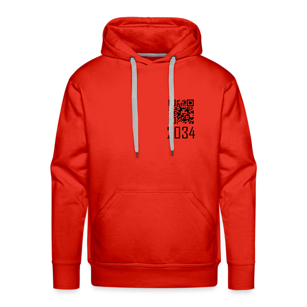 "2034 QR Girl" Unisex Thick Hoodio - red