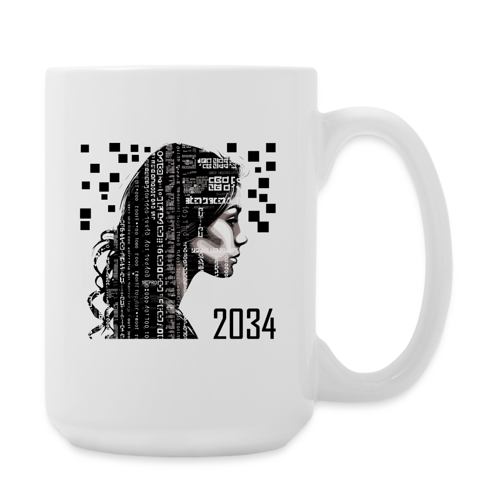 "2034 QR Girl" Unisex Classic T-Shirt - white