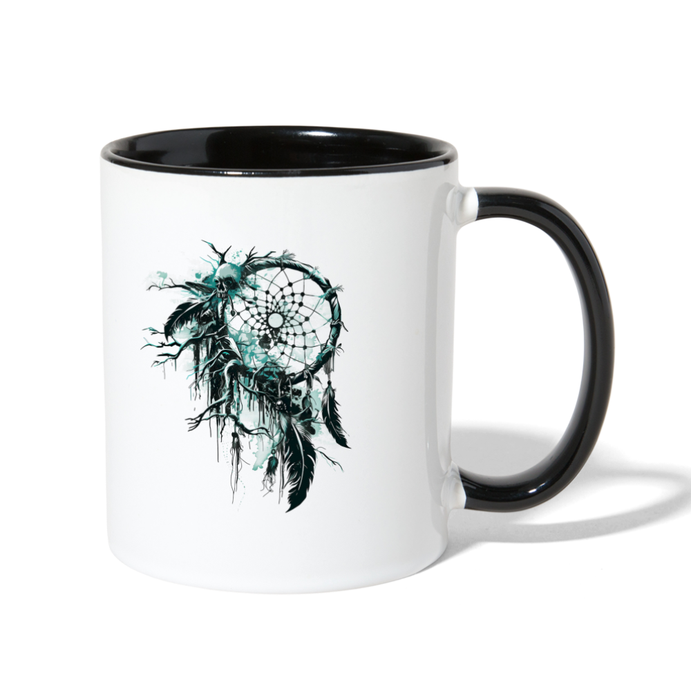 "Dream Eater" Contrast Coffee Mug - white/black