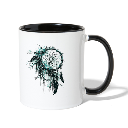 "Dream Eater" Contrast Coffee Mug - white/black