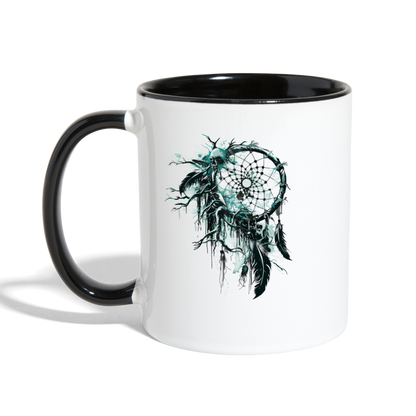 "Dream Eater" Contrast Coffee Mug - white/black