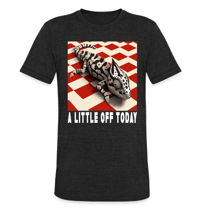 "A Little Off Today" Black and White Chameleon Unisex Tri Blend T-Shirt - heather black