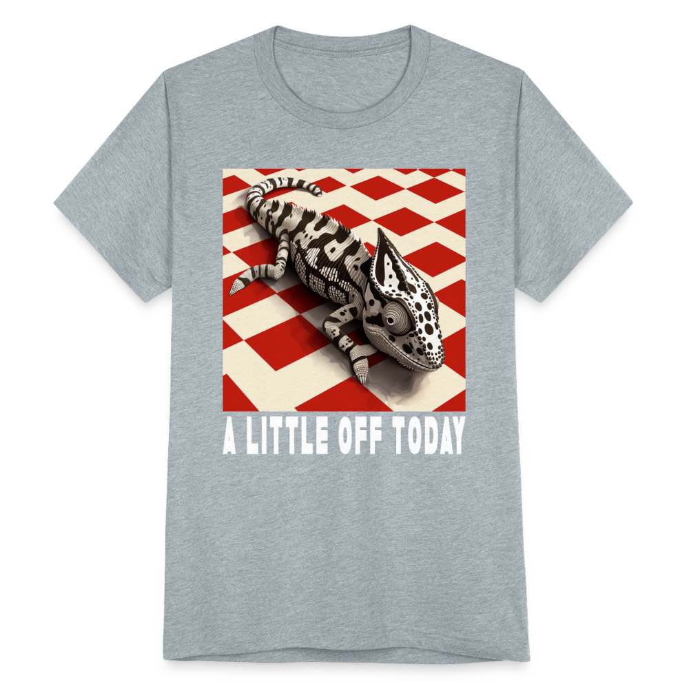 "A Little Off Today" Black and White Chameleon Unisex Tri Blend T-Shirt - heather grey