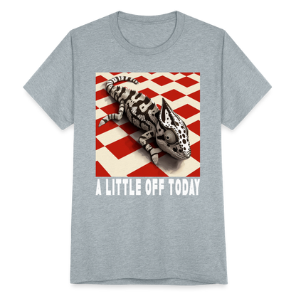 "A Little Off Today" Black and White Chameleon Unisex Tri Blend T-Shirt - heather grey