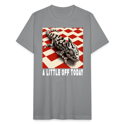 "A Little Off Today" Black and White Chameleon Unisex Jersey T-Shirt - slate