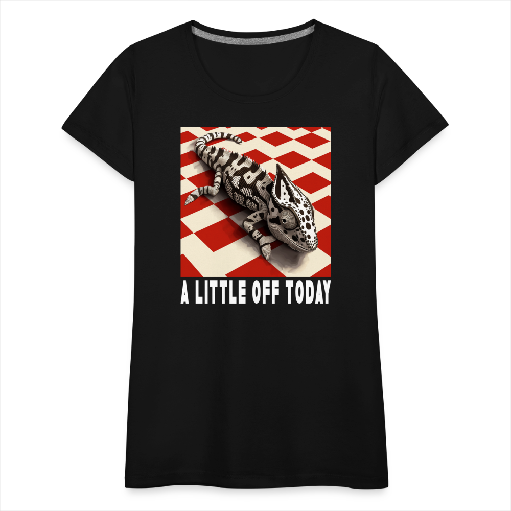 "A Little Off Today" Black and White Chamelean Classic T-Shirt - black