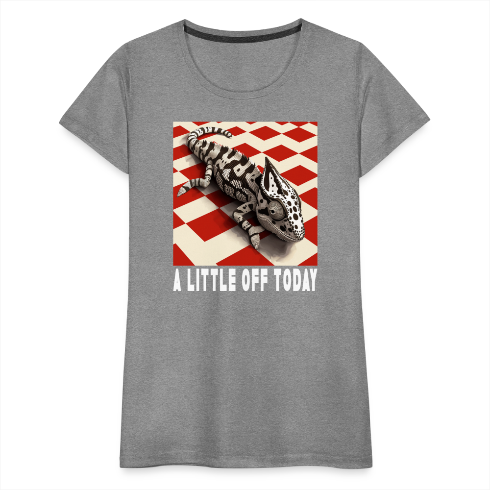 "A Little Off Today" Black and White Chamelean Classic T-Shirt - heather gray