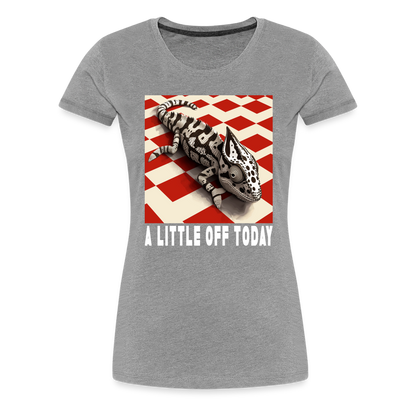 "A Little Off Today" Black and White Chamelean Classic T-Shirt - heather gray