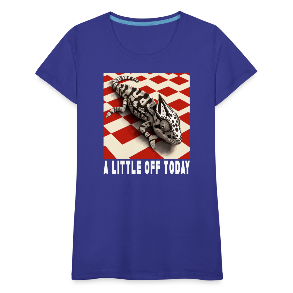 "A Little Off Today" Black and White Chamelean Classic T-Shirt - royal blue