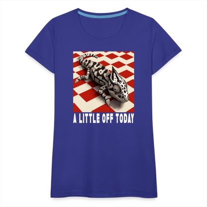 "A Little Off Today" Black and White Chamelean Classic T-Shirt - royal blue