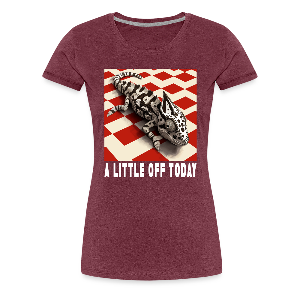 "A Little Off Today" Black and White Chamelean Classic T-Shirt - heather burgundy