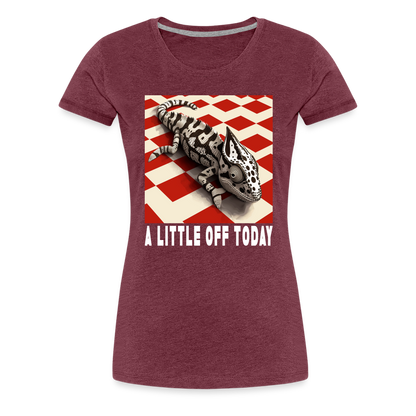 "A Little Off Today" Black and White Chamelean Classic T-Shirt - heather burgundy