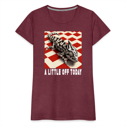 "A Little Off Today" Black and White Chamelean Classic T-Shirt - heather burgundy