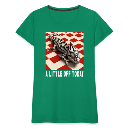 "A Little Off Today" Black and White Chamelean Classic T-Shirt - kelly green