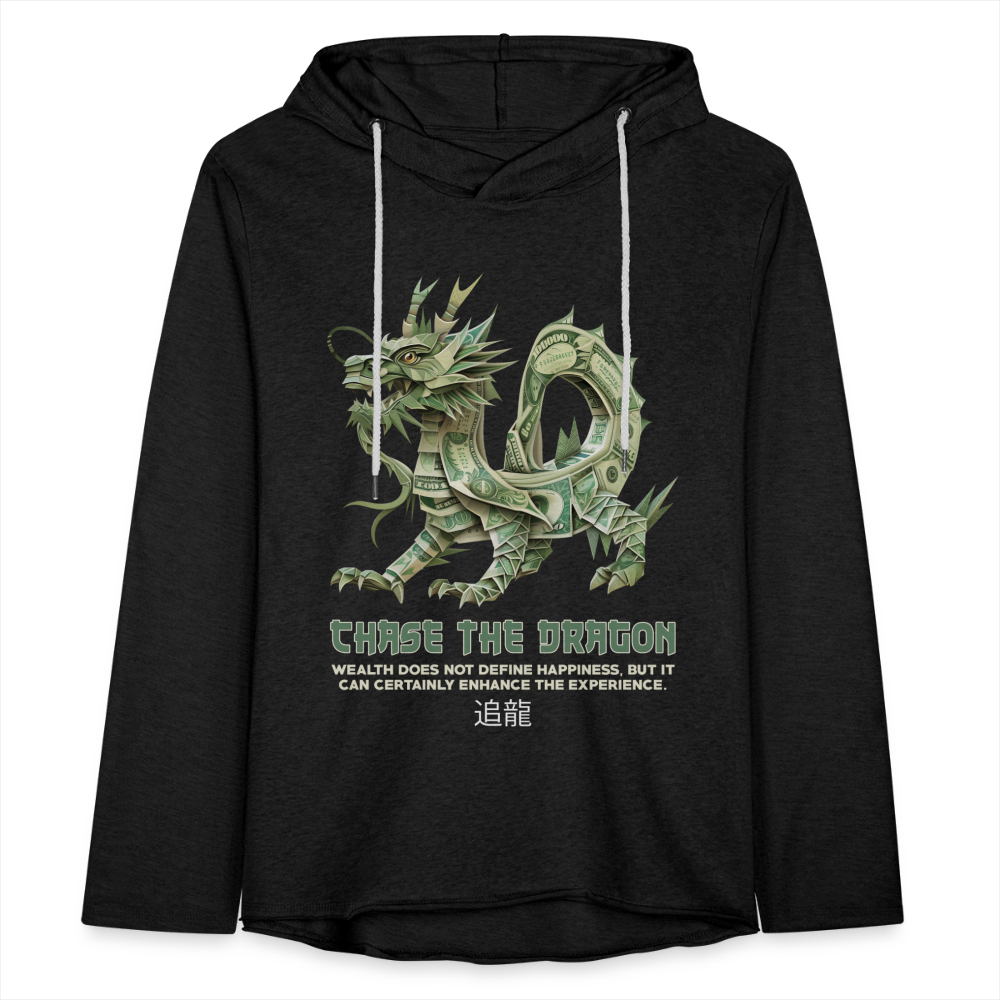 "Chase the Dragon" Origami Cash Unisex Lightweight Hoodie - charcoal grey