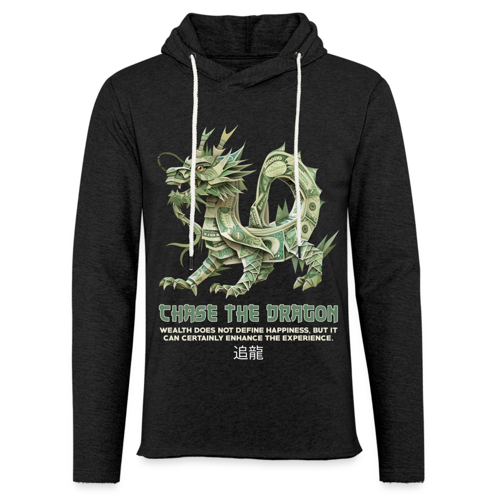 "Chase the Dragon" Origami Cash Unisex Lightweight Hoodie - charcoal grey