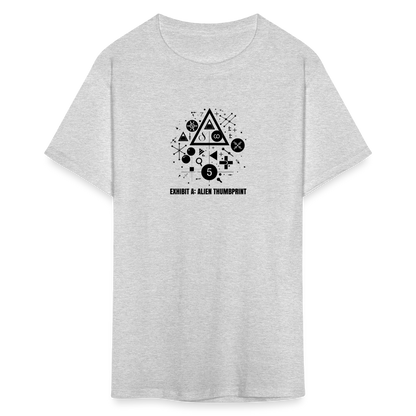 "Alien Thumbprint" Minimalist Unisex Classic T-Shirt - heather gray