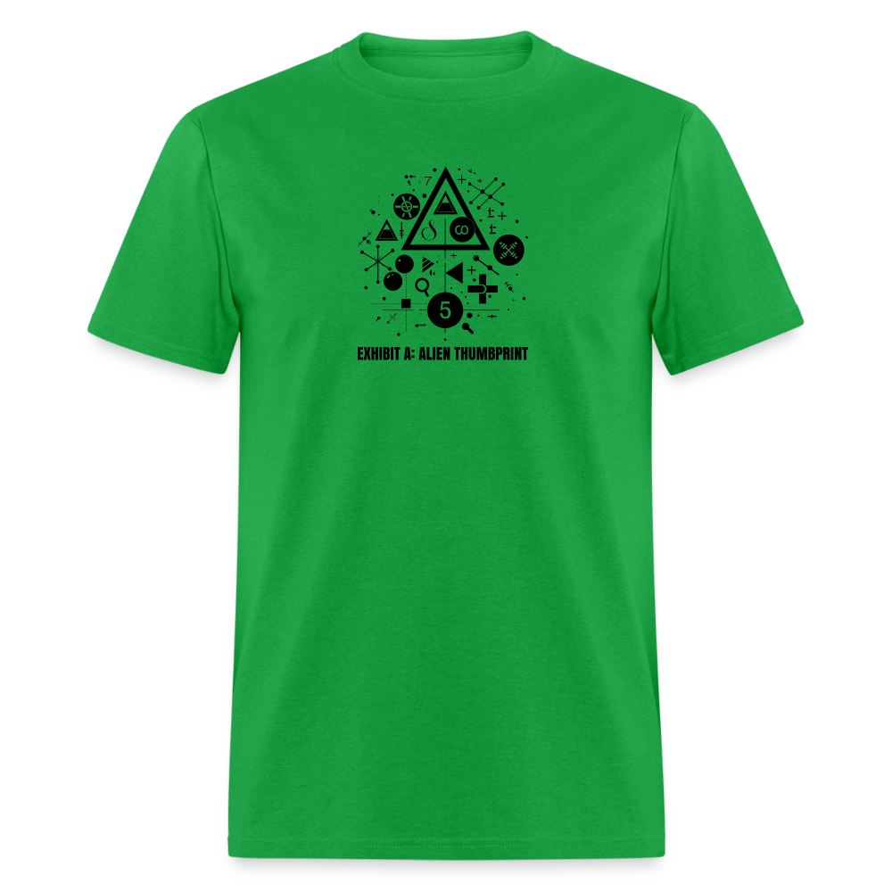 "Alien Thumbprint" Minimalist Unisex Classic T-Shirt - bright green