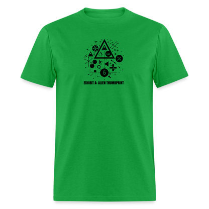 "Alien Thumbprint" Minimalist Unisex Classic T-Shirt - bright green