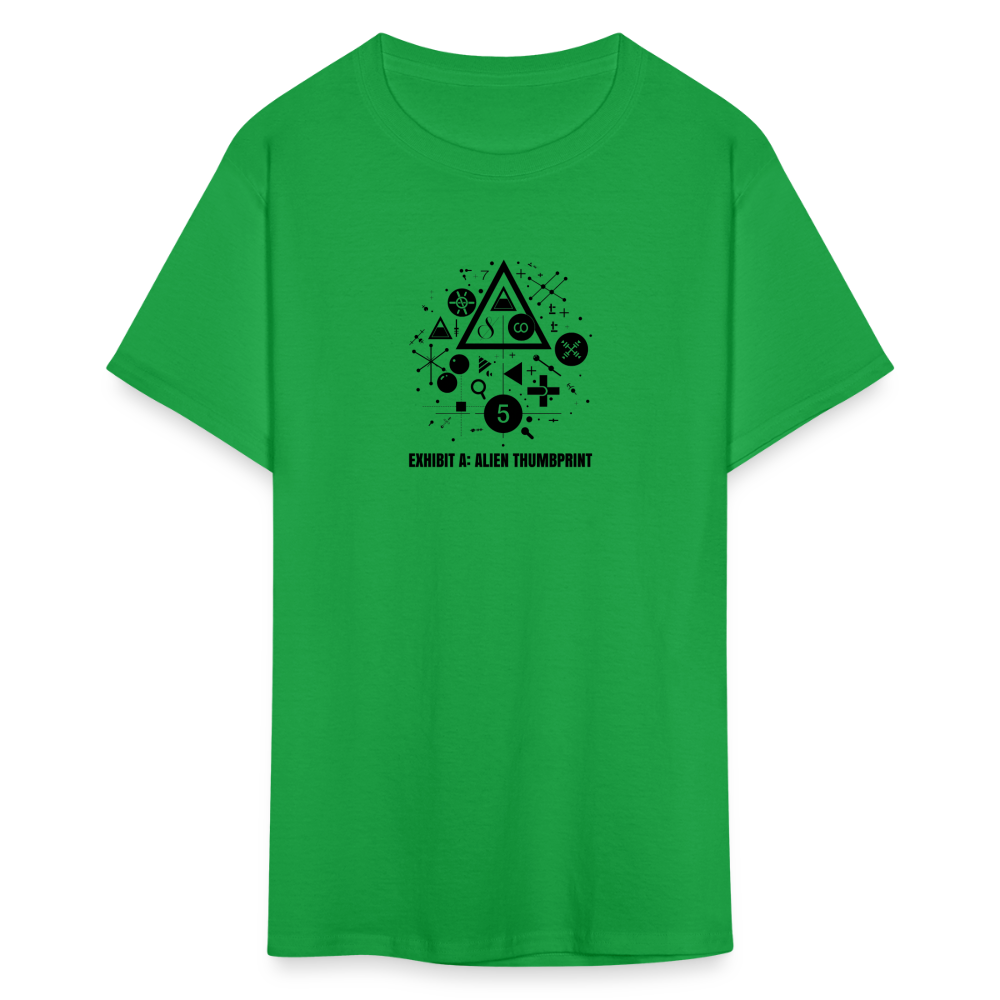 "Alien Thumbprint" Minimalist Unisex Classic T-Shirt - bright green