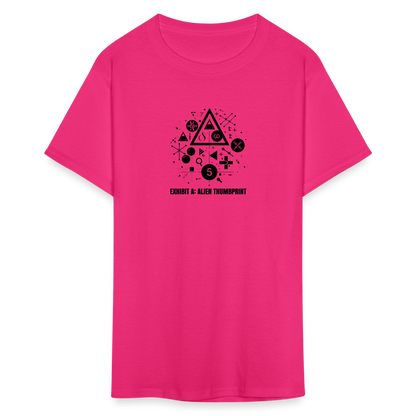 "Alien Thumbprint" Minimalist Unisex Classic T-Shirt - fuchsia