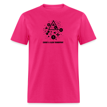 "Alien Thumbprint" Minimalist Unisex Classic T-Shirt - fuchsia