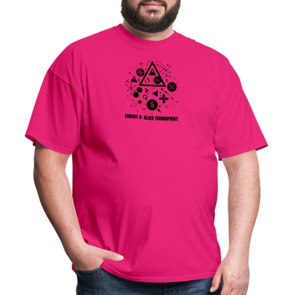 "Alien Thumbprint" Minimalist Unisex Classic T-Shirt - fuchsia