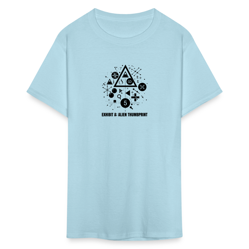 "Alien Thumbprint" Minimalist Unisex Classic T-Shirt - powder blue