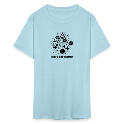 "Alien Thumbprint" Minimalist Unisex Classic T-Shirt - powder blue