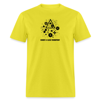 "Alien Thumbprint" Minimalist Unisex Classic T-Shirt - yellow